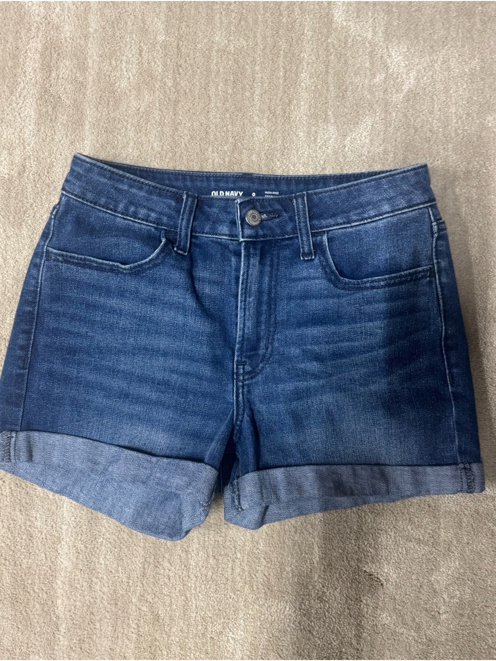Old Navy Blue Rolled Cuff Denim Shorts
